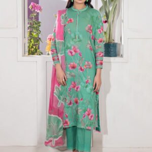 Gul Pasand 3-Piece Lawn Suit with Boring Embroidered Lawn Shirt & Embroidered Bamber Chiffon Dupatta