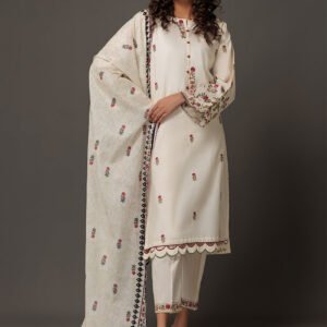 Rosita Vendela 3-Piece Embroidered Cambric Suit with Digital Printed Lawn Dupatta
