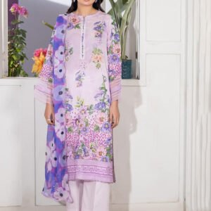 Gul Pasand 3-Piece Unstitched Lawn Suit with Embroidered Lawn Shirt & Chiffon Dupatta