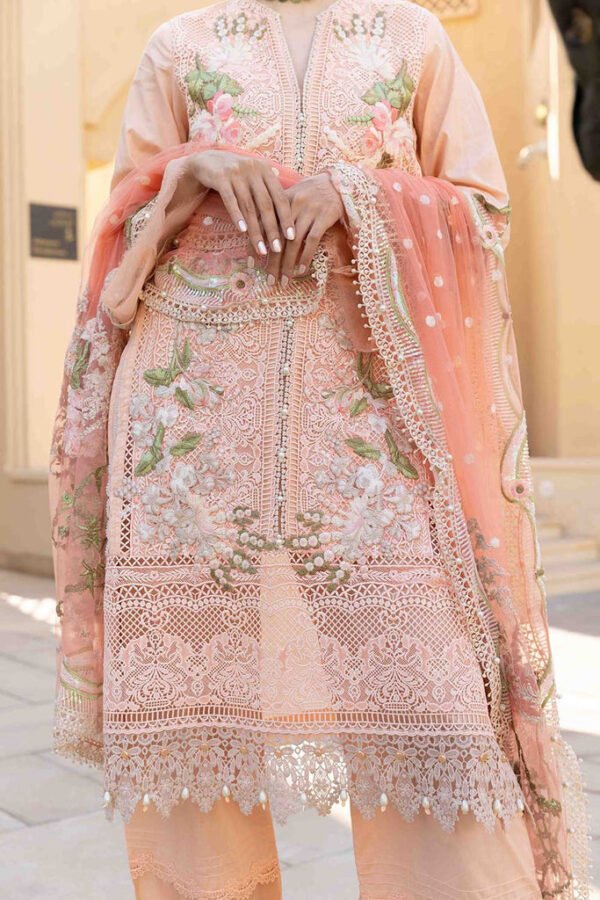 Sobia Nazir Design 5B – Embroidered Unstitched Lawn Suit with Net Dupatta