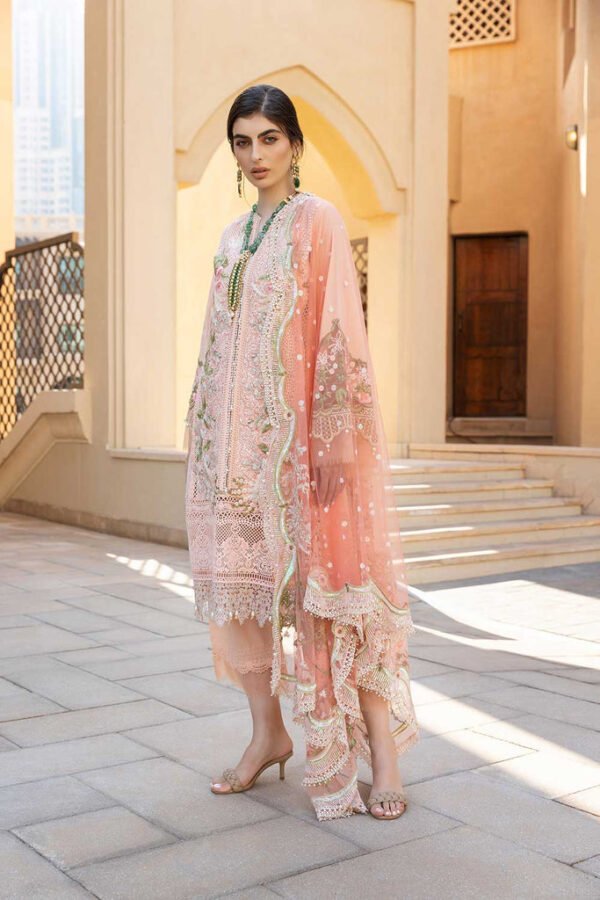 Sobia Nazir Design 5B – Embroidered Unstitched Lawn Suit with Net Dupatta