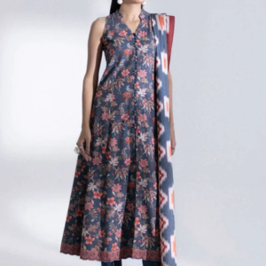 Sapphire Unstitched Printed Lawn 3-Piece Suit with Multicolor Floral Design