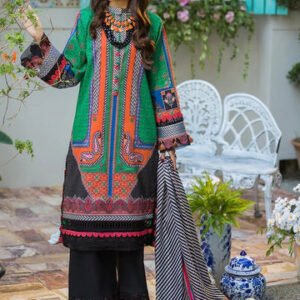 Asim Jofa Rania Collection 2022 – Printed Lawn Suit with Net Dupatta
