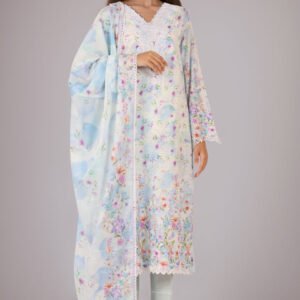 Embroidered Unstitched Self Jacquard 3-Piece Suit in Blue – Premium Fabric | Buy Online at BegumJan.pk – Quality, Affordable, Guaranteed, and Refundable with 'Open, Check, and Pay' Service.